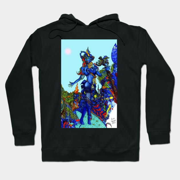 "Cyberian" Android Goddess MIX 1 Hoodie by grantwilson